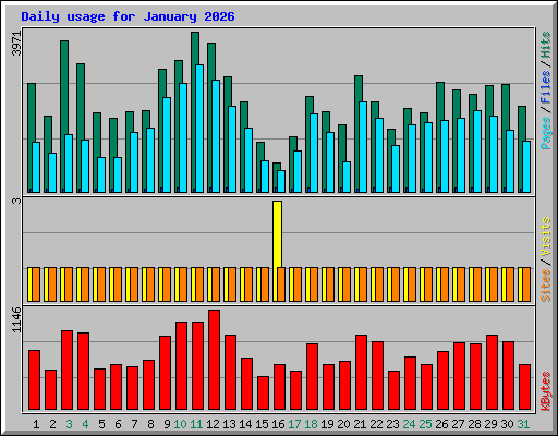 Daily usage for January 2026