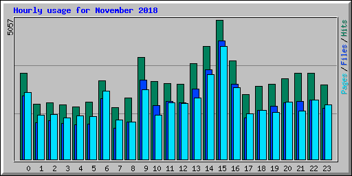 Hourly usage for November 2018