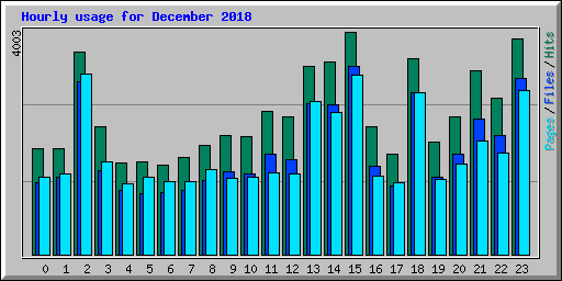 Hourly usage for December 2018