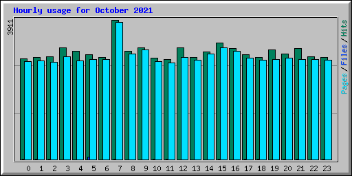 Hourly usage for October 2021