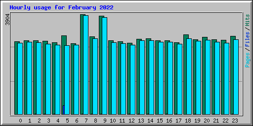 Hourly usage for February 2022