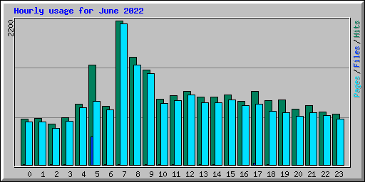 Hourly usage for June 2022